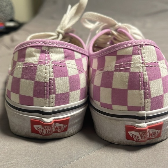 Vans Light Purple Checkerboard Lace Up Sneakers Size 9.5 - Picture 3 of 13